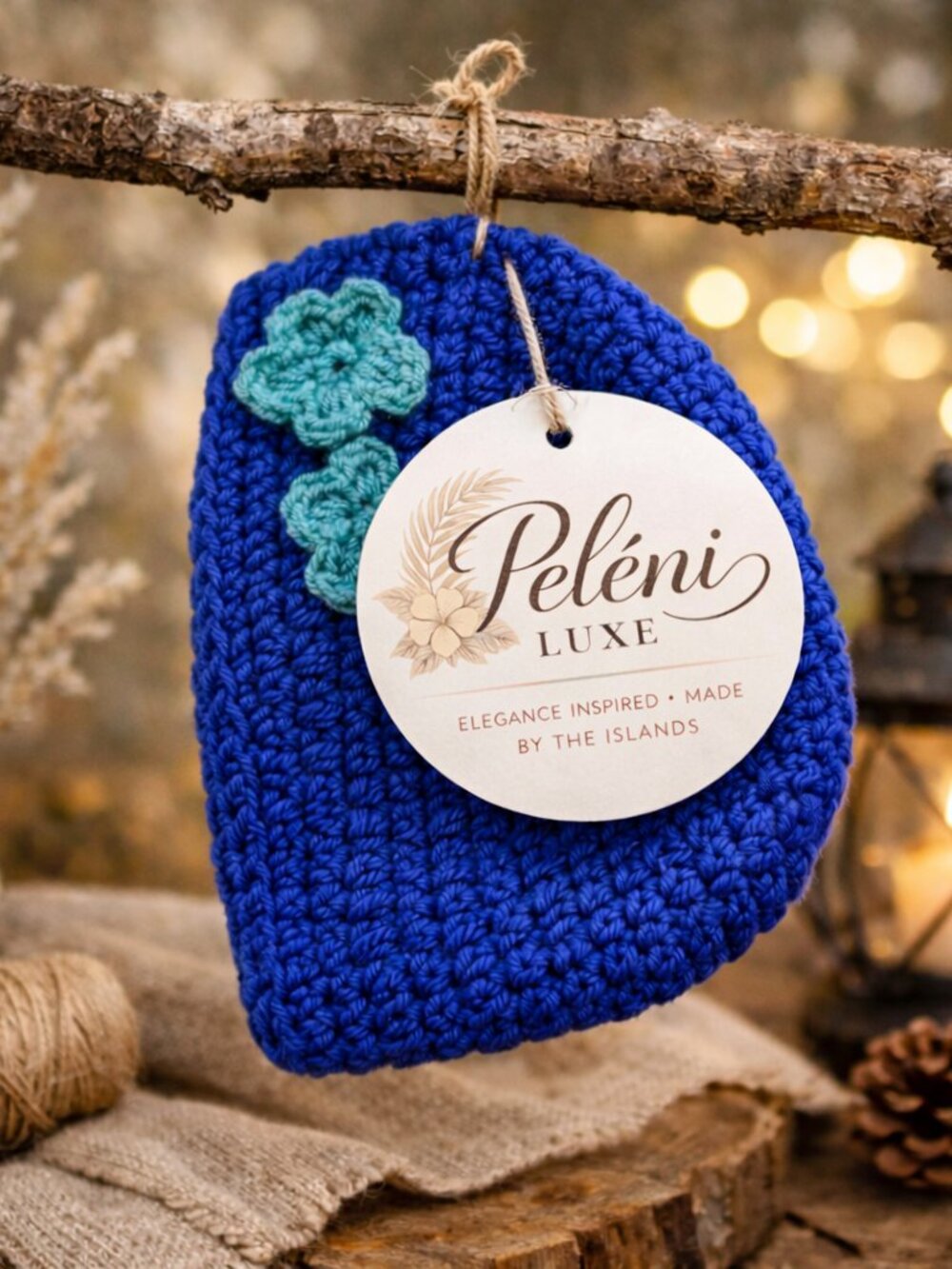 Handmade Crochet Baby Beanie with Flower | Soft Cozy Kids Hat | Peleni Luxe
